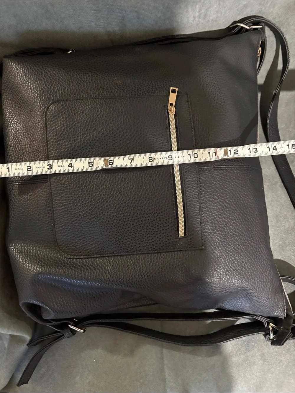 Black Leather Crossbody Travel Bag - Classic Everyday Tote